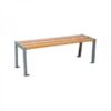 Sitzbank ohne Rückenlehne Silaos® aus Stahl & Holz