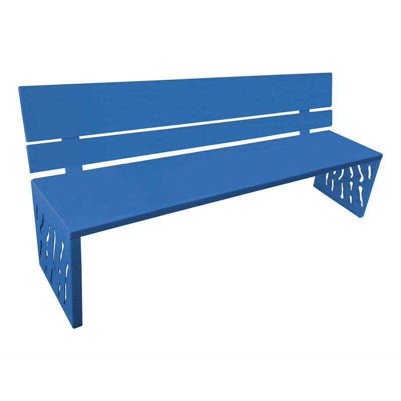 Sitzbank Venedig Stahl in Blau